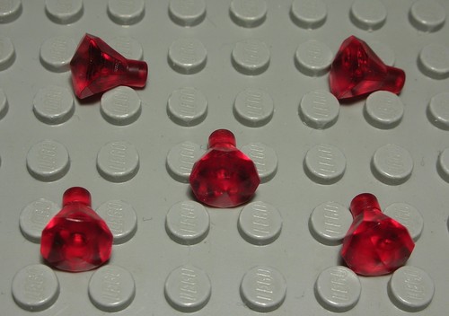 Lego diamant transparent rot - transparent, 5